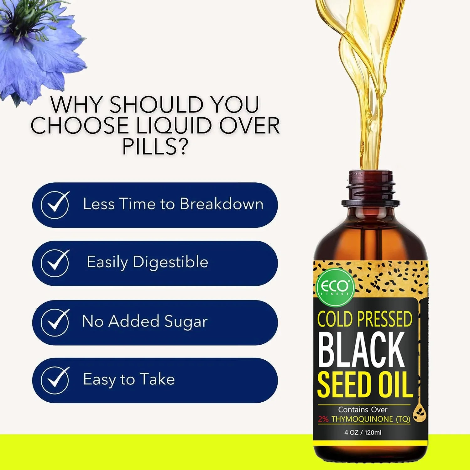 Multi-Purpose Black Seed Oil – Virgin Black Castor & Black Cumin Seed Blend for Skin, Hair & Body Nourishment