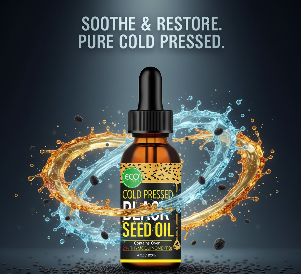 Multi-Purpose Black Seed Oil – Virgin Black Castor & Black Cumin Seed Blend for Skin, Hair & Body Nourishment