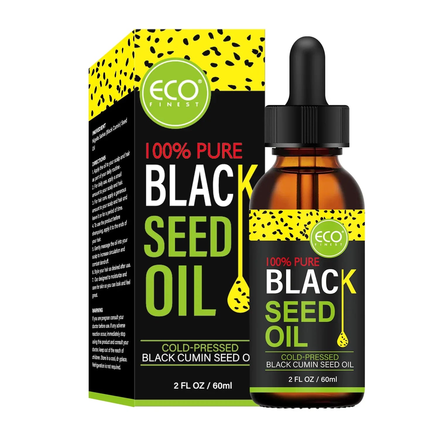 Multi-Purpose Black Seed Oil – Virgin Black Castor & Black Cumin Seed Blend for Skin, Hair & Body Nourishment